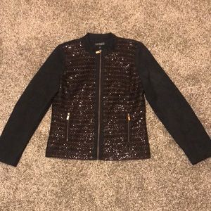 Conrad C. collection sequin zippered Jacket size 2